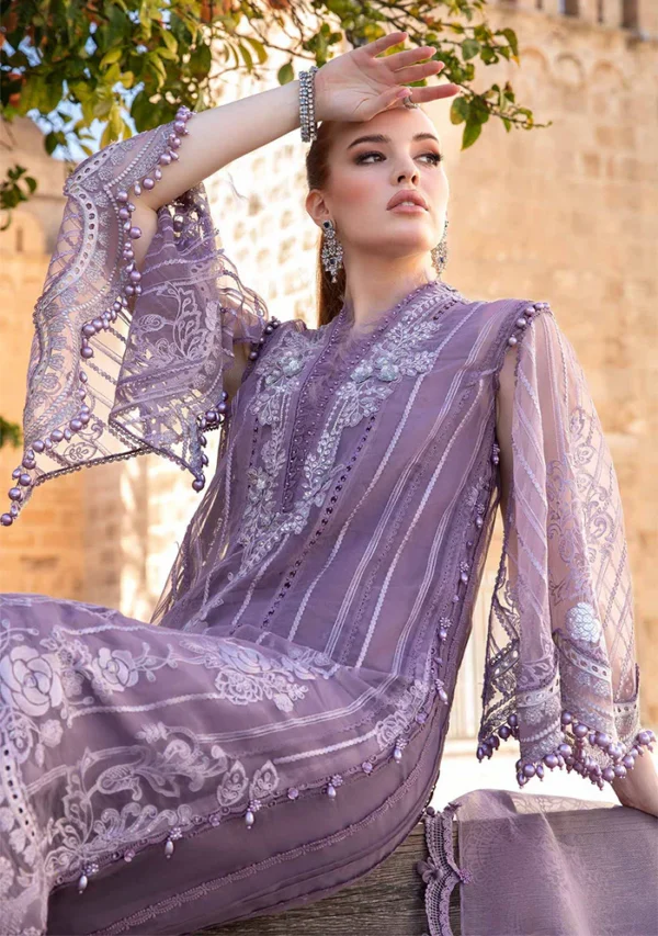3 Piece Unstitched Embroidered Lawn Suit 890B