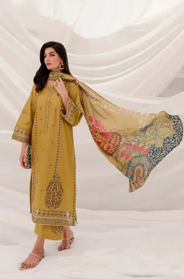 Premium 3 Piece Embroidered Lawn Suit - Unstitched