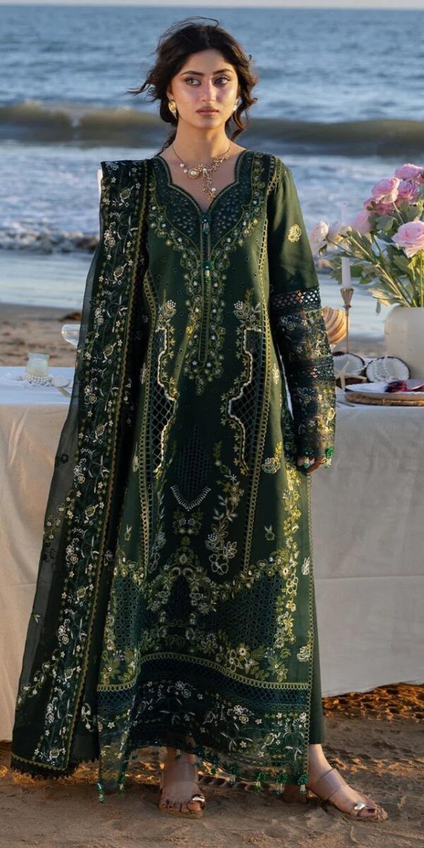 Juna Collection Premium 3 Piece Embroidered Dhanak Suit - Unstitched S01A007