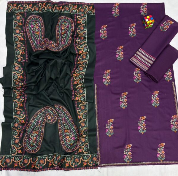 WhatsApp Image 2026-09-15 at 5.35.24 PM (2) Premium 3 Piece Embroidered Dhanak Suit - Unstitched S01A011