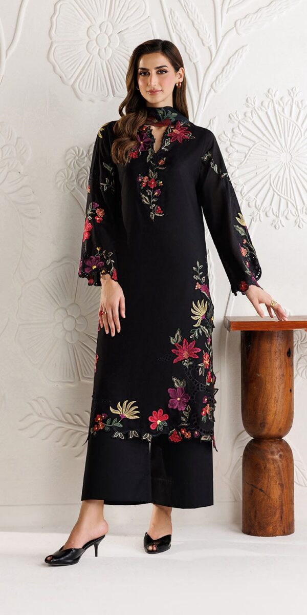 Juna Collection Premium 3 Piece Embroidered Dhanak Suit - Unstitched S02A003