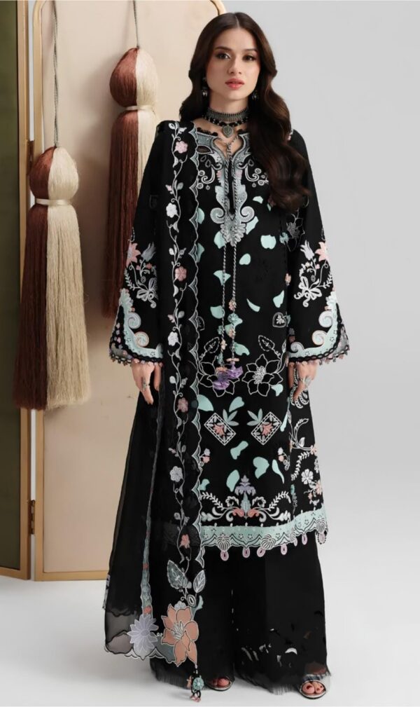 Juna Collection Premium 3 Piece Embroidered Dhanak Suit - Unstitched S03A004