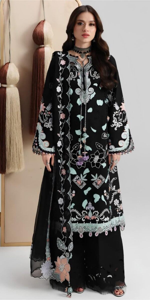 Juna Collection Premium 3 Piece Embroidered Dhanak Suit - Unstitched S03A004