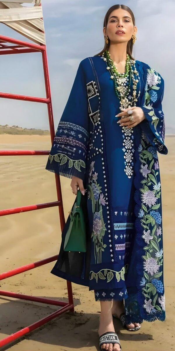 Juna Collection Premium 3 Piece Embroidered Dhanak Suit - Unstitched S03A003