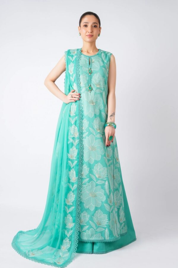 Juna Collection Premium 3 Piece Embroidered Dhanak Suit - Unstitched S03A009