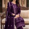 Juna Collection Premium 3 Piece Embroidered Dhanak Suit - Unstitched S03A011