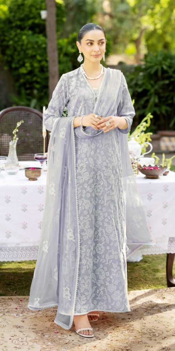 Juna Collection Premium 3 Piece Embroidered Dhanak Suit - Unstitched S03A014
