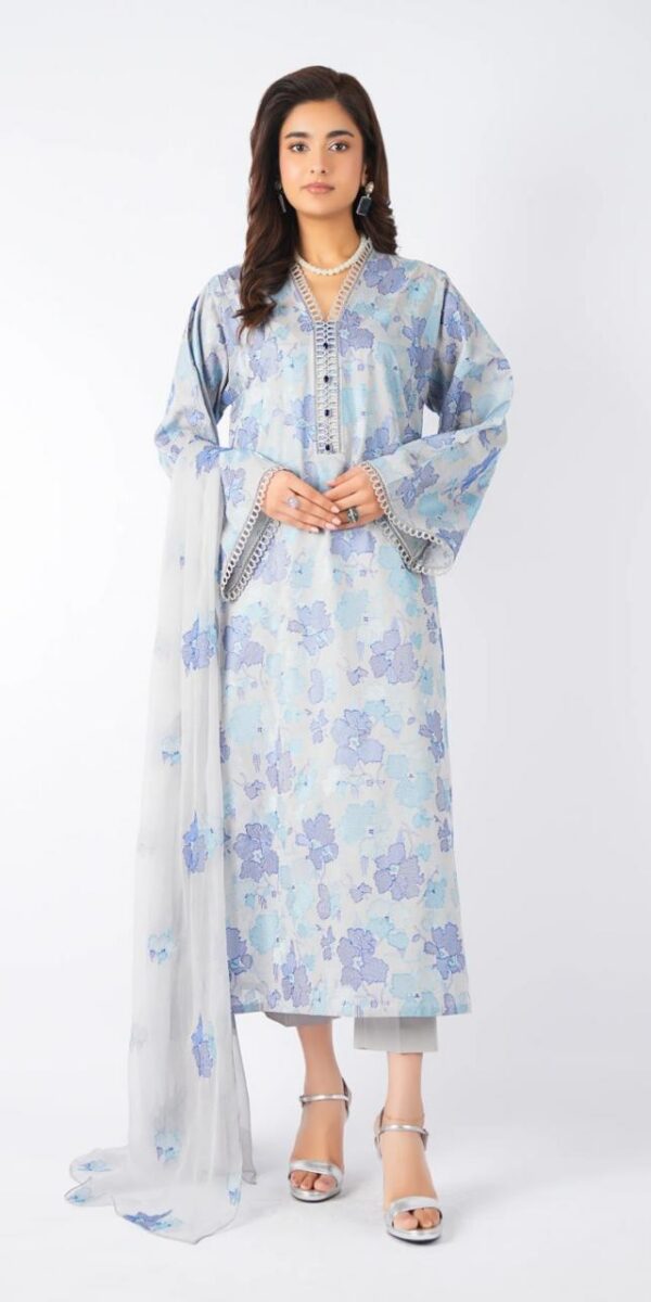 Juna Collection Premium 3 Piece Embroidered Dhanak Suit - Unstitched S03A017