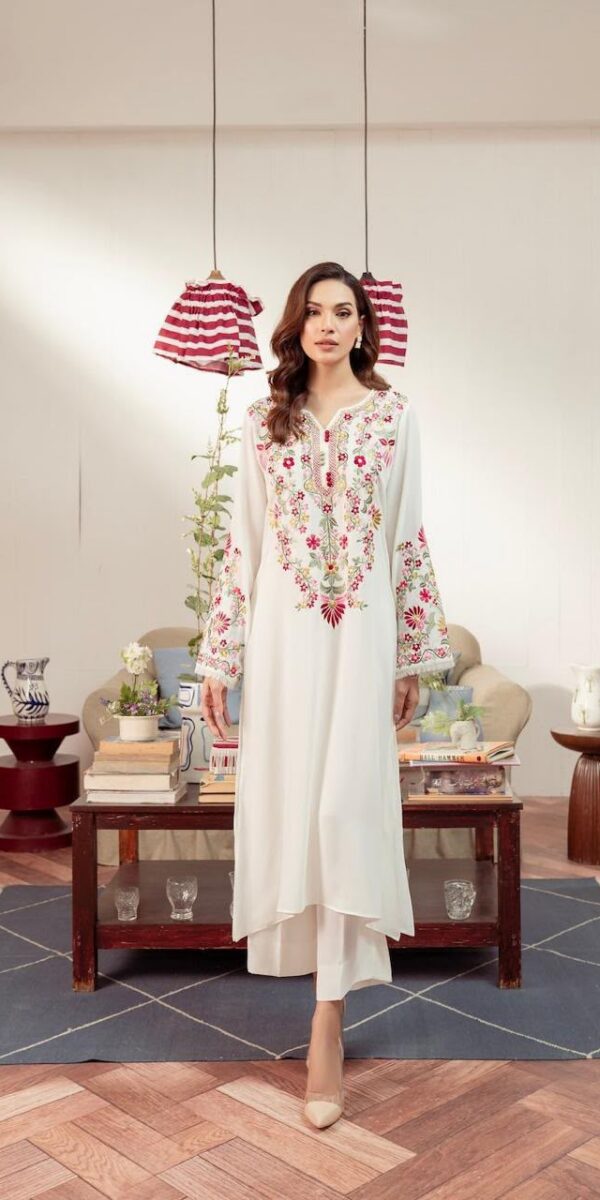 Juna Collection Premium 2 Piece Embroidered Dhanak Suit - Unstitched S01A029