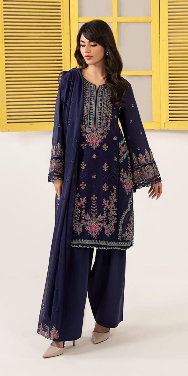 Juna Collection Premium 2 Piece Embroidered Dhanak Suit - Unstitched S02A014