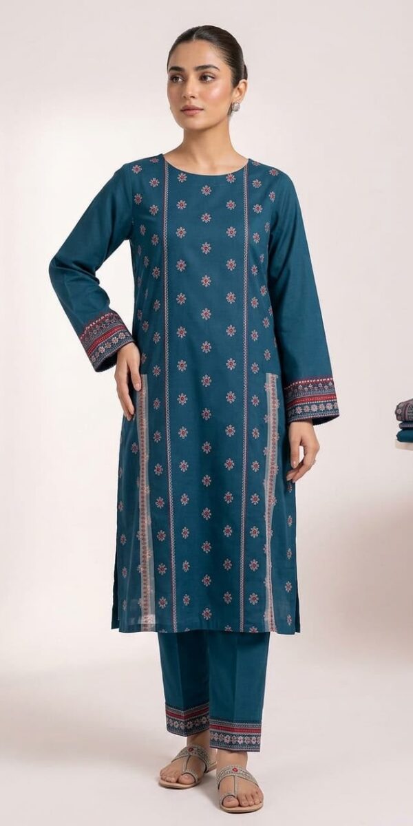 Juna Collection Premium 2 Piece Embroidered Dhanak Suit - Unstitched S02A017