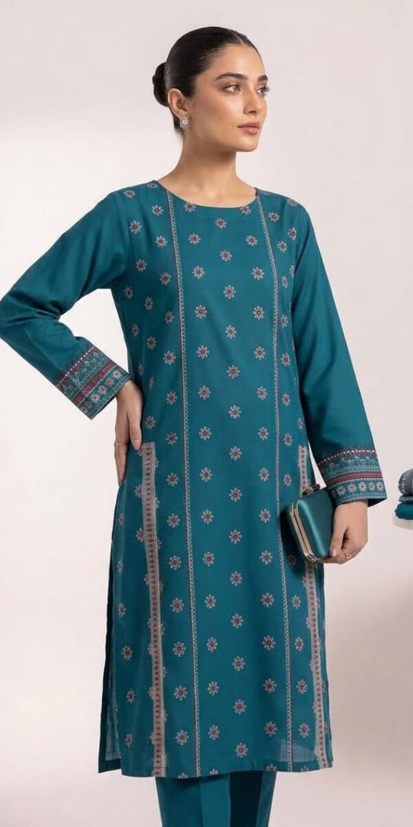 Juna Collection Premium 2 Piece Embroidered Dhanak Suit - Unstitched S02A018