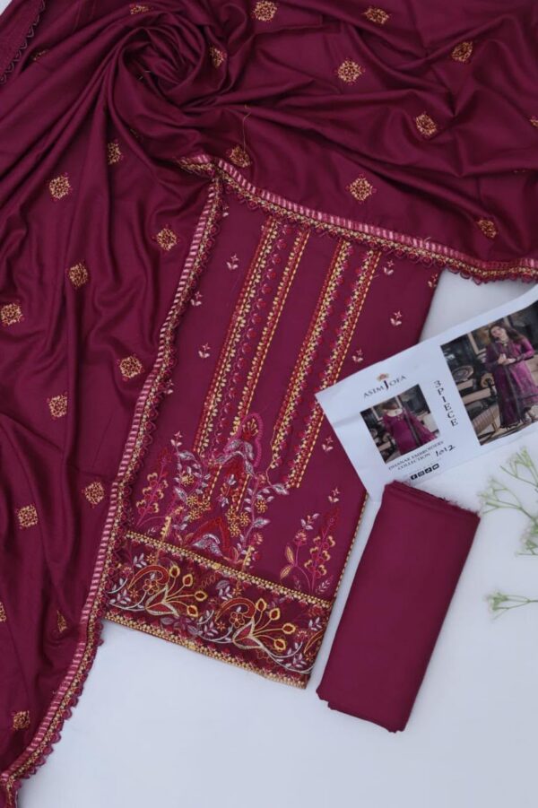 WhatsApp Image 2026-09-28 at 2.51.02 PM Premium 3 Piece Embroidered Dhanak Suit - Unstitched S02A027